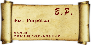 Buzi Perpétua névjegykártya